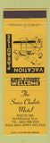 Matchbook Cover - Swiss Chalet Motel Intervale NH