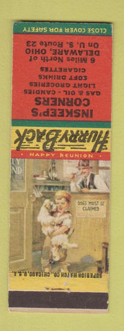 Matchbook Cover - Inskeep's oil gas Delaware OH