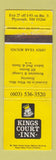 Matchbook Cover - Kings Court Inn Plymouth NH WEAR