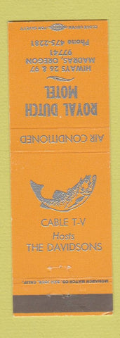 Matchbook Cover - Royal Dutch Motel Madras OR