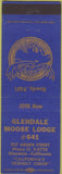 Matchbook Cover - Matchbook Cover Moose Lodge Glendale CA