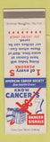 Matchbook Cover - Cancer Warning Signs