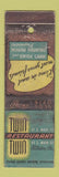 Matchbook Cover - Twin Restaurant Pittston PA WORN