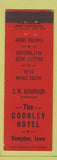 Matchbook Cover - Coonley Hotel Hampton IA