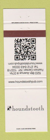 Matchbook Cover - Houndstooth Pub New York City