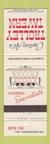 Matchbook Cover - Captain Al's Trolley Tavern WEAR