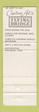 Matchbook Cover - Captain Al's Trolley Tavern WEAR