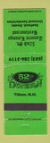 Matchbook Cover - 52nd St Tavern Lounge Tilton NH WORN
