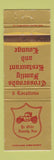 Matchbook Cover - Crossroads Family Restaurant Vandalia Xenia OH WEAR
