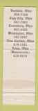 Matchbook Cover - Crossroads Family Restaurant Vandalia Xenia OH WEAR
