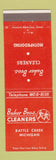 Matchbook Cover - Baker Bros Cleaners Battle Creek MI