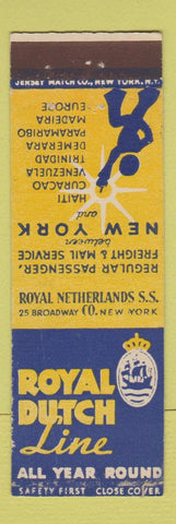 Matchbook Cover - Royal Dutch Lines Netherlands shipping