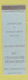 Matchbook Cover - Mount Cranmore Skimobiles Restaurant North Conway NH