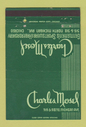 Matchbook Cover - Charles Mosel Chicago IL Men's Clothes 40 Strike