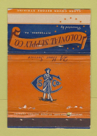 Matchbook Cover - Colonial Supply Pittsburgh PA WEAR 40 Strike