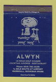 Matchbook Cover - Alwyn Golf Course Marshall MI 40 Strike