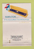 Matchbook Cover - Hamilton Watches Millchard's Hannibal MO WORN 40 Strike