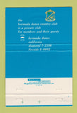 Matchbook Cover - Bermuda Dunes Country Club CA 40 Strike
