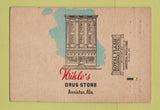 Matchbook Cover - Wikle's Drug Store Rexall Anniston AL 40 Strike