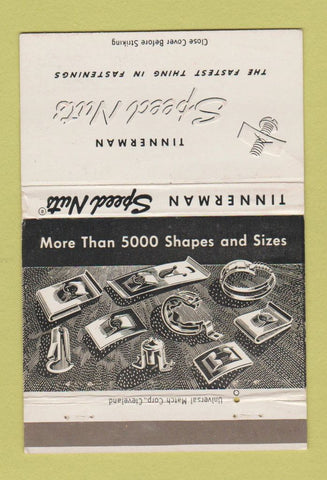 Matchbook Cover - Tinnerman Speed Nuts Fasteners Cleveland OH WEAR 40 Strike