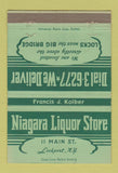 Matchbook Cover - Niagara Liquor Store Lockport NY 40 Strike