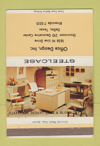 Matchbook Cover - Steelcase Office Furniture Dallas TX 40 Strike