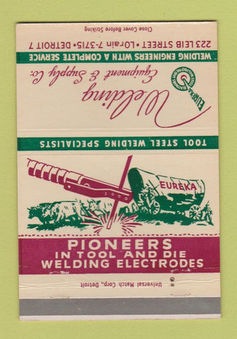 Matchbook Cover - Pioneer Tools Welding Detroit MI 40 Strike
