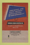 Matchbook Cover - Eureka Iron Metal Los Angeles CA 40 Strike