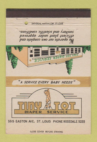Matchbook Cover - Tiny Tot Diaper Service St Louis MO 40 Strike