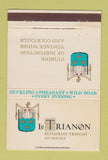 Matchbook Cover - Le Trianon French Restaurant San Francisco CA 40 Strike