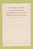 Matchbook Cover - Le Trianon French Restaurant San Francisco CA 40 Strike