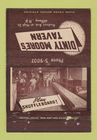 Matchbook Cover - Dinty Moore's Tavern Albany NY Shuffleboard 40 Strike