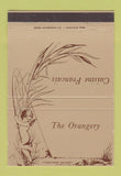 Matchbook Cover - Orangery French Restaurant Knoxville TN 40 Strike