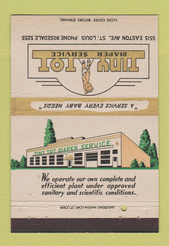 Matchbook Cover - Tiny Tot Diaper Service St Louis MO 40 Strike