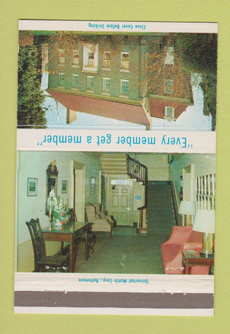Matchbook Cover - Alumni House US Naval Academy Annapolis MD 40 Strike