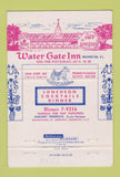 Matchbook Cover - Water Gate Inn Washington DC 40 Strike