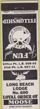 Matchbook Cover - Matchbook Cover Moose Lodge Long Beach CA