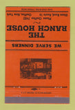 Matchbook Cover - Ranch House Chaffee NY ORANGE 40 Strike