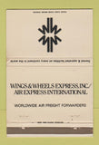 Matchbook Cover - Wings & Wheel Express Forwarding WEAR 40 Strike