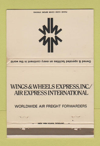Matchbook Cover - Wings & Wheel Express Forwarding WEAR 40 Strike