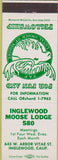 Matchbook Cover - Matchbook Cover Moose Lodge Inglewood CA