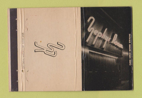 Matchbook Cover - Zephyr Room Shaker Heights OH WEAR 40 Strike