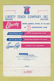 Matchbook Cover - Liberty Coach Company Bremen IN trailers 40 Strike