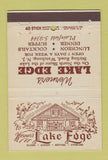 Matchbook Cover - Lake Edge Watchung NJ 40 Stick