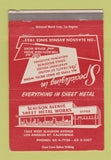Matchbook Cover - Slauson Avenue Sheet Metal Works Los Angels CA WEAR 40 Strike