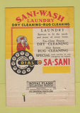 Matchbook Cover - Sani Wash Laundry Pittsburgh PA 40 Strike