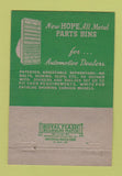 Matchbook Cover - Hope Metal Products Cleveland OH Bob Hope 40 Strike