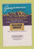 Matchbook Cover - Falling's Service oil gas Baker CA  40 Strike
