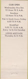 Matchbook Cover - Matchbook Cover Moose Lodge Hayward Castro Valley CA