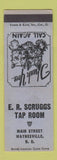 Matchbook Cover - ER Scruggs Tap Room Waynesville NC